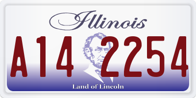 IL license plate A142254