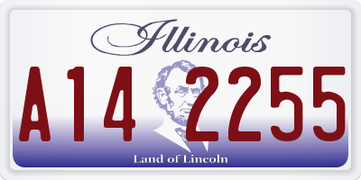 IL license plate A142255