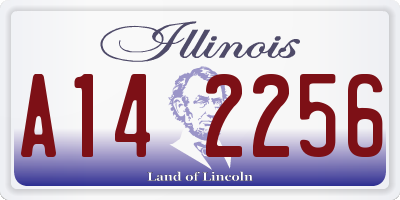IL license plate A142256