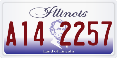 IL license plate A142257