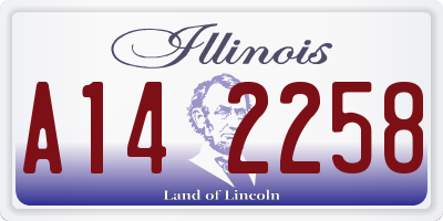 IL license plate A142258