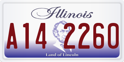 IL license plate A142260