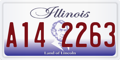 IL license plate A142263