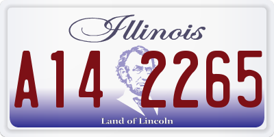 IL license plate A142265
