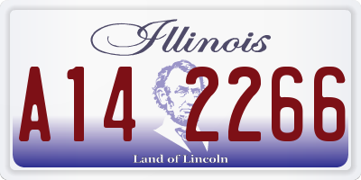IL license plate A142266
