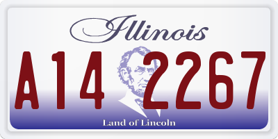 IL license plate A142267