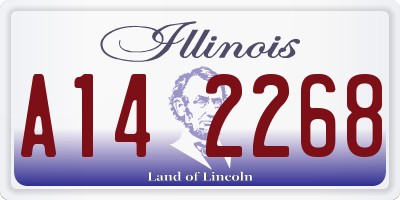 IL license plate A142268