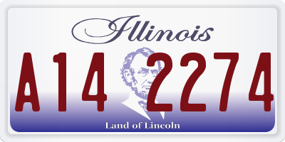 IL license plate A142274