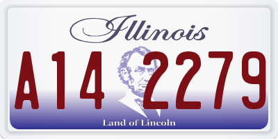 IL license plate A142279