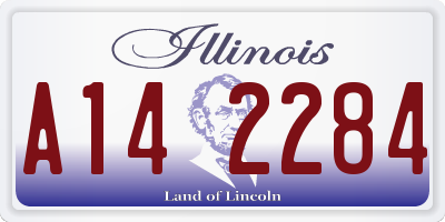 IL license plate A142284
