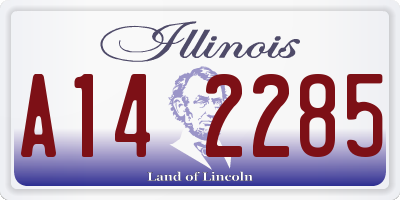 IL license plate A142285