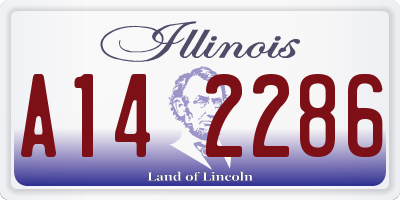 IL license plate A142286