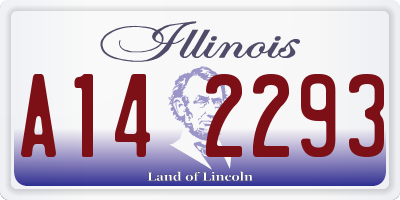 IL license plate A142293