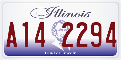 IL license plate A142294