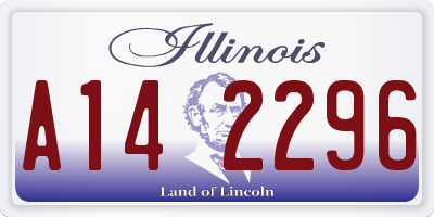 IL license plate A142296