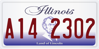 IL license plate A142302