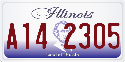 IL license plate A142305