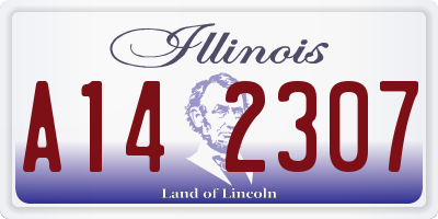 IL license plate A142307