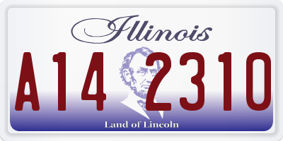 IL license plate A142310