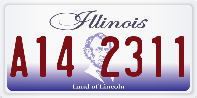 IL license plate A142311