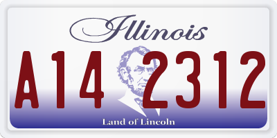 IL license plate A142312