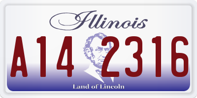 IL license plate A142316