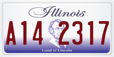 IL license plate A142317