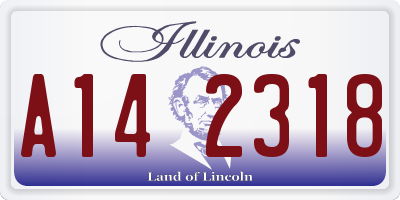 IL license plate A142318