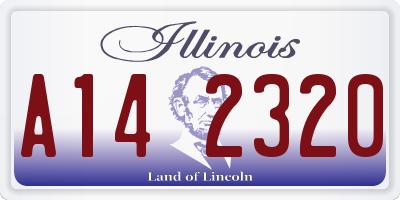 IL license plate A142320