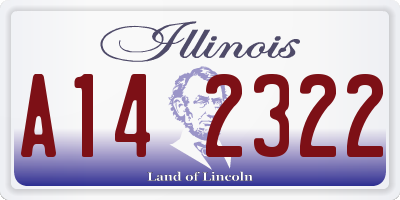 IL license plate A142322