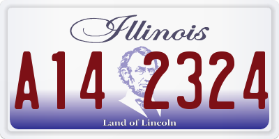 IL license plate A142324