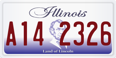 IL license plate A142326