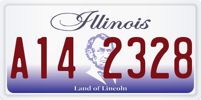 IL license plate A142328
