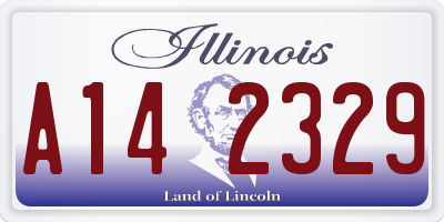 IL license plate A142329
