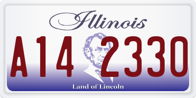 IL license plate A142330