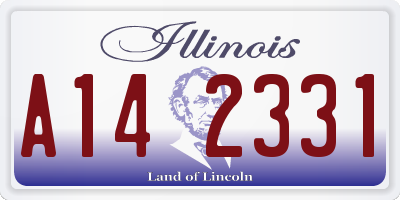 IL license plate A142331