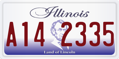 IL license plate A142335