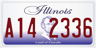 IL license plate A142336