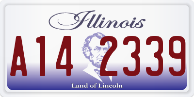 IL license plate A142339