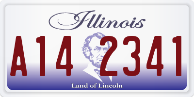 IL license plate A142341