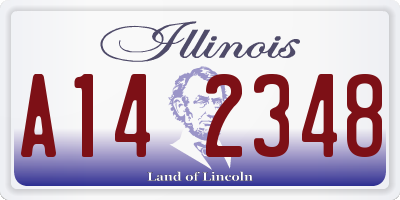 IL license plate A142348