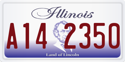 IL license plate A142350