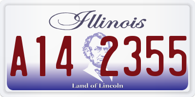 IL license plate A142355