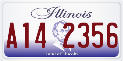 IL license plate A142356