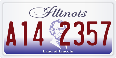 IL license plate A142357