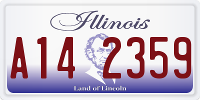 IL license plate A142359