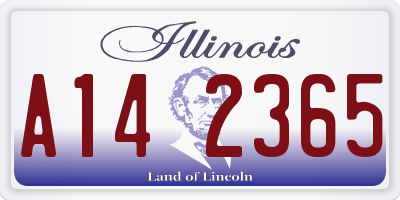 IL license plate A142365