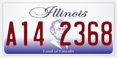 IL license plate A142368