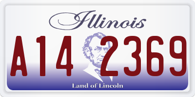 IL license plate A142369