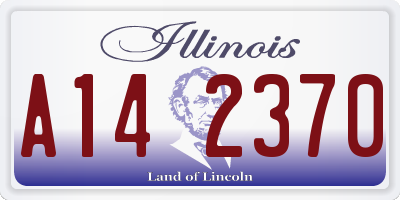 IL license plate A142370